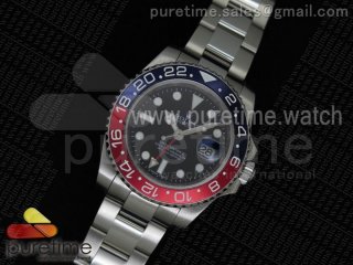 GMT-Master II 116719 BLRO Metal Bezel Black Dial on SS Bracelet A2836