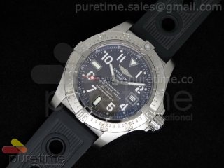 Avenger Seawolf V2 Grey Dial on Black Ocean Racer Rubber Strap Swiss 2836-2