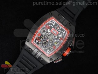 RM011 Felipe Massa Singapore GP Carbon PVD on Black Rubber Strap A7750