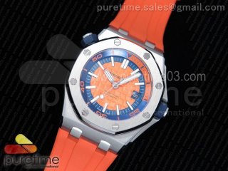 Royal Oak Offshore Diver Orange Dial on Orange Rubber Strap A23J