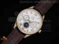 LUC Lunar One RG White Dial on Brown Leather Strap A23J