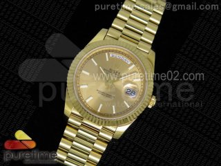 Day-Date II 228238 YG 1:1 Best Edition Yellow Gold Dial Lumed Markers on YG Bracelet A3255