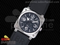 BR 03-92 Steel 1:1 Best Edition on Black Rubber Strap MIYOTA 9015 V3