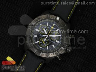 Avenger Skyland PVD Black Dial on Black/Yellow Nylon Strap Swiss ETA Quartz