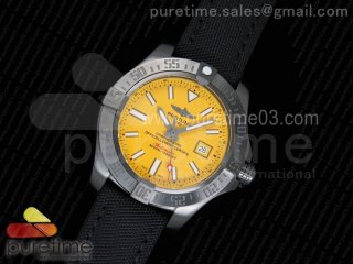 Avenger II Seawolf PVD GF 1:1 Best Edition Yellow Dial On Black Nylon Strap A2824