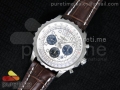 Chronospace Automatic 47mm SS White Dial on Brown Leather Strap A7750