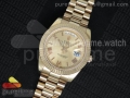 Day Date II RG Rose Gold Dial Roman Numerals Markers on RG Bracelet A3255