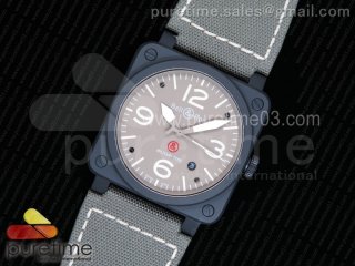 BR 03-92 PVD Military Type Gray Dial on Green Nylon Strap MIYOTA 9015