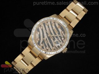 DateJust Royal Black RG Diamond Bezel on RG Bracelet