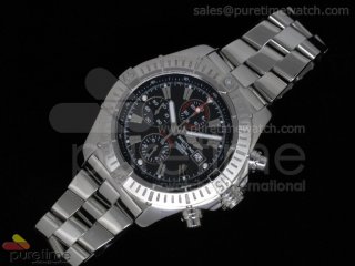 Chronomat Evolution Chrono SS Black Dial on SS Bracelet A7750