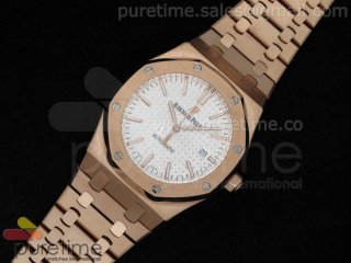 Royal Oak Jumbo 41mm RG White Dial on Bracelet A2824