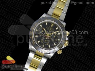 Daytona 116503 SS/YG Black Dial Lume Markers on SS/YG Bracelet A4130