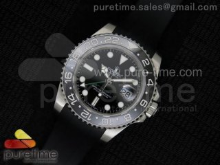 GMT-Master II 116710 LN Black Ceramic 1:1 Noob Best Edition on Black Rubber Strap A2836