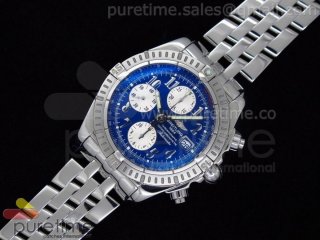 Chronomat Evolution SS Blue Numeral Dial on Bracelet A7750