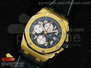 Royal Oak Offshore YG Monte Napoleone JF Best Edition on Green Leather Strap A7750