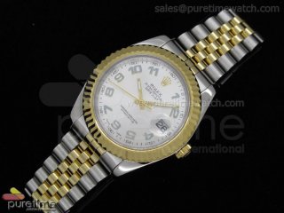 Date Just II 41mm SS/YG White Dial Blue Marker SS/YG Bracelet