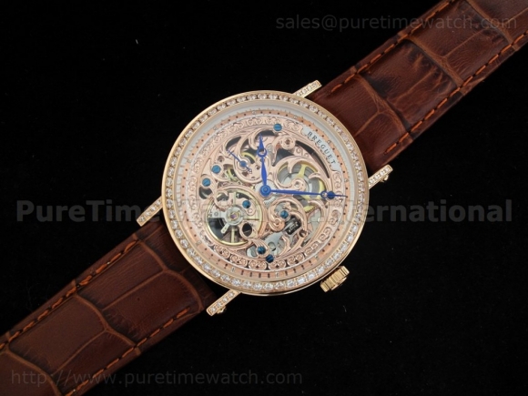 Classique Skeleton Tourbillon Lite Rose Gold Diamond Bezel