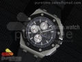 Royal Oak Offshore 44mm SS Lite Black/Silver Dial on Black Rubber Strap A3126