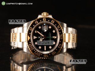 Rolex GMT-Master II New Release Black Bezel Two Tone YG With Original Functional Movement Steel Case 116713LN