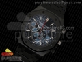 Royal Oak Chronograph PVD All Black Blue Dial on PVD Bracelet Jap Quartz