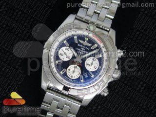 Chronomat B01 Chrono SS Black Dial White Inner Bezel on SS Bracelet A7750