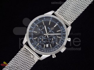 TransOcean Chronograph SS Black Dial on Mesh Bracelet Jap Quartz