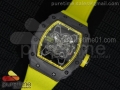 RM 035 Forge Carbon Yellow Inner Bezel Skeleton Dial on Yellow Nylon Strap MIYOTA9015