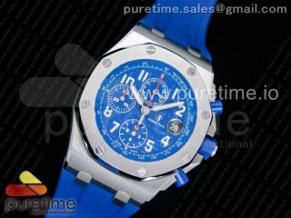 Royal Oak Offshore 2018 SIHH Indigo Blue JF 1:1 Best Edition on Blue Rubber Strap A3126