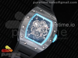 RM055 "Yas Marina Circuit" Forge Carbon Titanium Case KVF Best Edition Skeleton Dial on Black Rubber Strap MIYOTA8215 V2