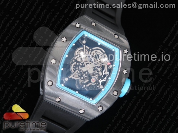 RM055 "Yas Marina Circuit" Forge Carbon Titanium Case KVF Best Edition Skeleton Dial on Black Rubber Strap MIYOTA8215 V2