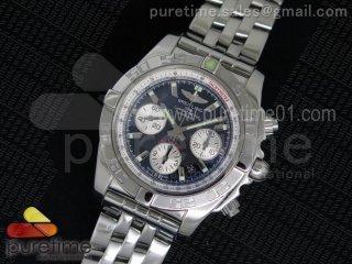 Chronomat B01 Chrono SS Black Dial White Inner Bezel on SS Bracelet A7750