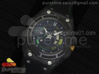 Spidolite II Tech Green Forge Carbon V6F 1:1 Best Edition Lite on Black Nylon Strap A23J