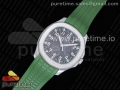 Aquanaut 5167 SS PF 1:1 Best Edition Gray Textured Dial on Green Rubber Strap A324 Clone