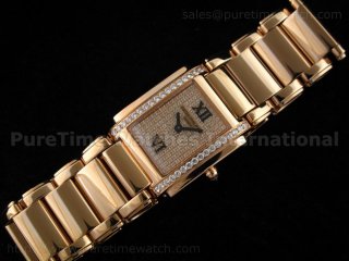 Twenty-4 Medium Rose Gold Diamond Dial and Diamond Bezel