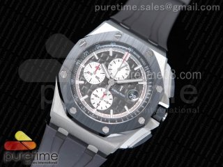 Royal Oak Offshore 2017 44mm Titanium JF 1:1 Best Edition Gray Dial on XS Rubber Strap A3126 (Free Rubber Strap)