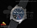 Avenger GMT PVD GF 1:1 Best Edition Black Dial On Black Rubber Strap A2836