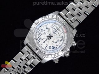 Chronomat B01 V1 SS White Dial Roman Markers on Bracelet A7750