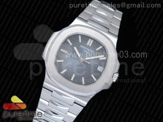 Nautilus Jumbo 5711 PF 1:1 Best Edition Gray Textured Dial on SS Bracelet A324 Clone