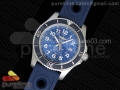 SuperOcean II 44mm 1:1 Noob Best Edition Blue Dial on Blue Rubber Strap A2824