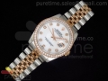 Datejust 116233 White Dial with Diamonds Markers on SS/RG Bracelet A21J