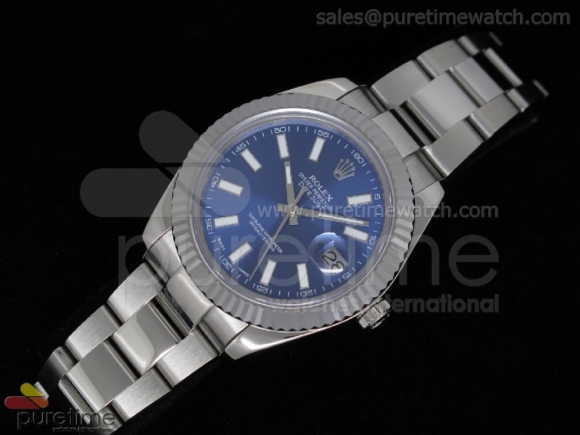 DateJust II SS Blue Stick Dial Oyster A3135