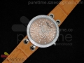 Xtravaganza SS Gold Dial Diamond Bezel on Orange Leather Strap Swiss Quartz