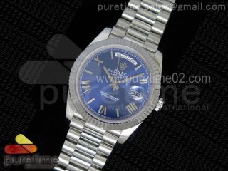 Day-Date II 228239 SS 1:1 Best Edition Deep Blue Dial on SS Bracelet A3255